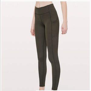 GREEN SPEED UP LULU LEMON LEGGINGS